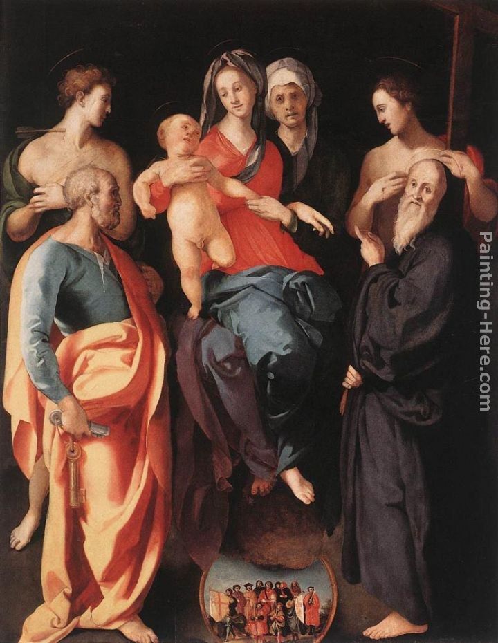 Jacopo Pontormo Madonna and Child with St Anne and Other Saints